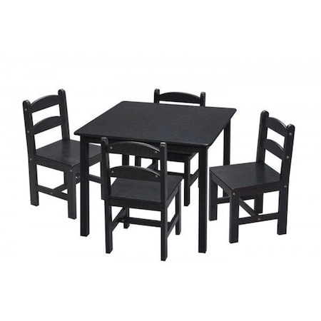 Seatsolutions Espresso Square table with 4 Chairs SE3512363
